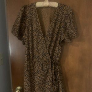 Madewell Leopard Wrap Dress